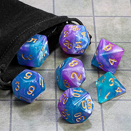 Image of CiaraQ 7pcs Polyhedral Dice Set for Dungeon and Dragons MTG Table Games