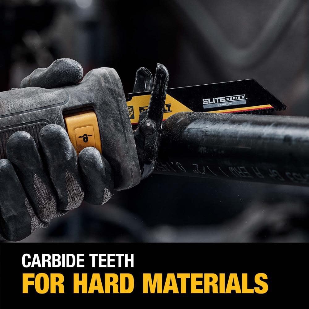 Dewalt Elite Series - Hoja de sierra alternante, 1 unidad, punta de carburo, 12 pulgadas, 8 Tpi, corte de metal