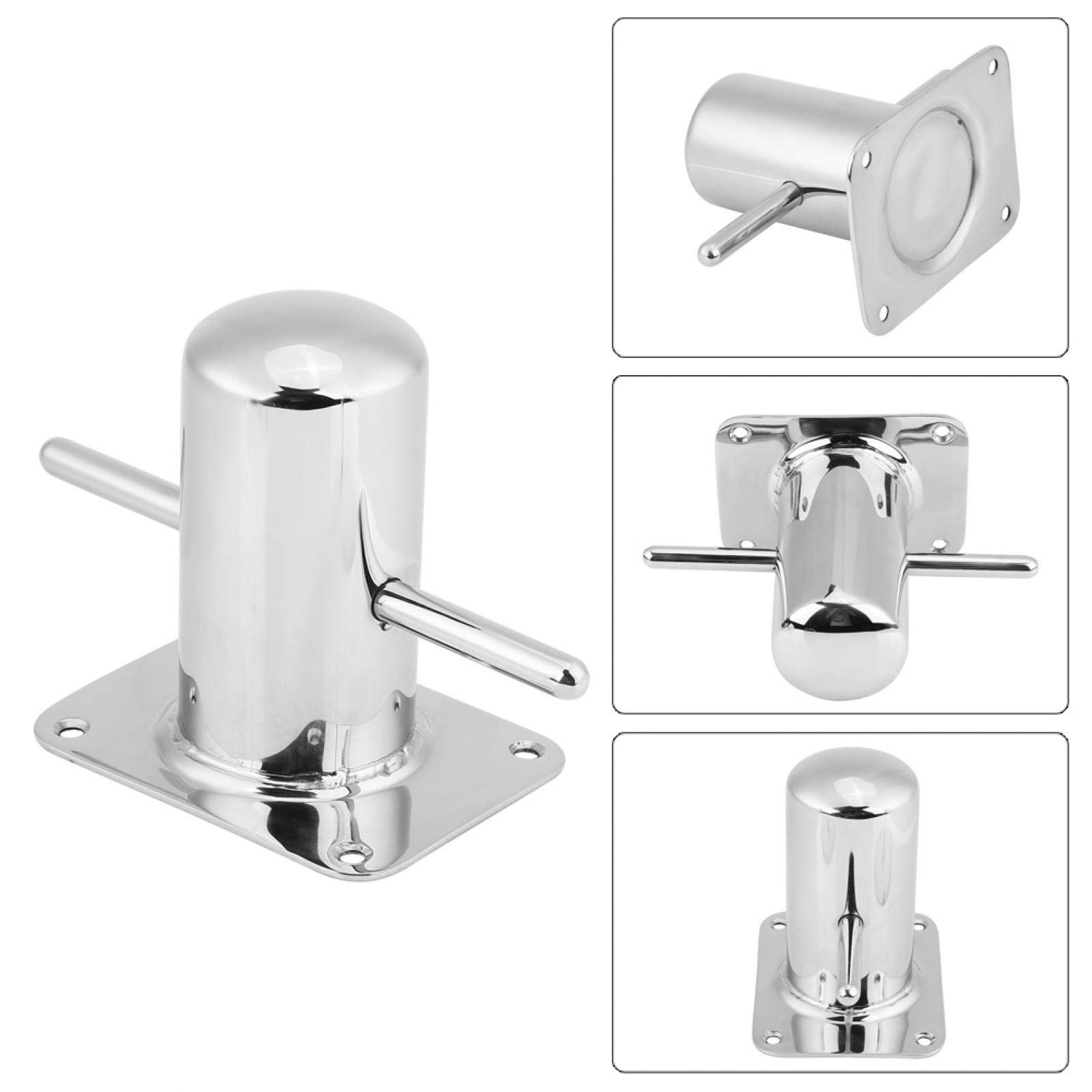 taquet amarrage bateau inox Yctze pour borne de bateau Embout d'amarrage de borne croisée de poteau de Samson de bateau d'acier inoxydable pour le yacht marin 120mm * 90mm Taquet