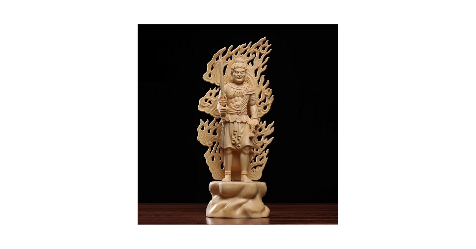 Amazon.co.jp: 修縁堂仏教美術品 大迫力 不動明王 立像 不動明王像