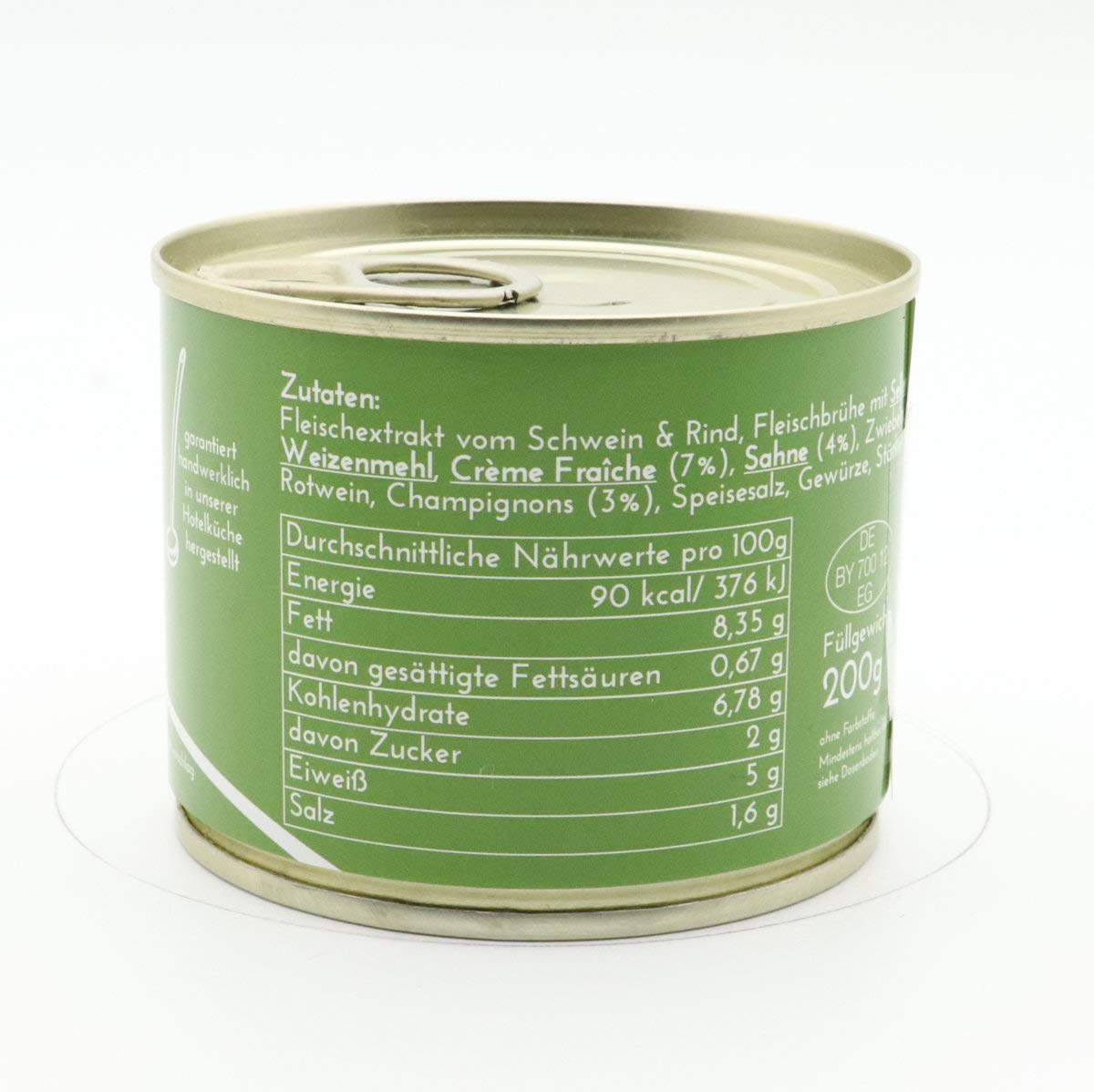 Diem Soßen Paket , Probierpaket - Soßenklassiker - Rahmsoße, Bratensoße, Meerrettich-Soße, Champignon-Rahm-Soße, Rotwein-Soße mit grünem Pfeffer / 10 x 200g Konserve