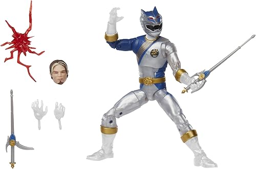Power Rangers Lightning Collection Wild Force Lunar Wolf Ranger - Figura de acción coleccionable prémium de 6 pulgadas