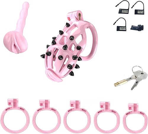 Jaula de castidad masculina, jaula ligera, dispositivos de castidad de resina, juguete sexual para adultos para hombres, llave de bloqueo, anillos