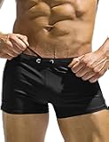 Swim Trunks for Men Sexy Swim Brief Square Leg Swimsuit Swimming Short Bathing Suit with Pocket S-XXL
