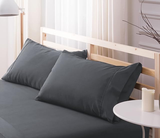 MOHAP Pillowcases 50X75CM 2 Pack- Super Soft Breathable Brushed Microfiber Pillow Cases Cover with Envelope Closure Grey