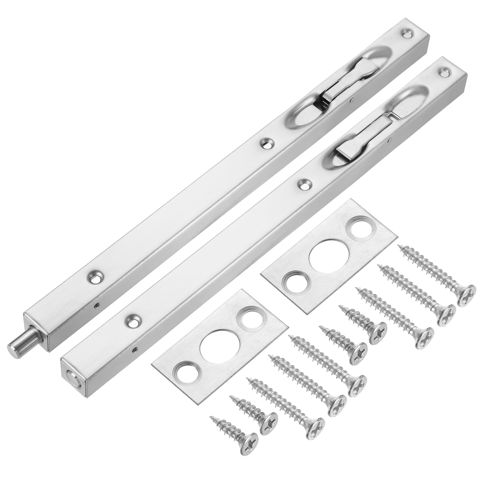 Loquet coulissant uxcell acier inoxydable 30,5 cm pour stopper les vibrations des portes mal fermees