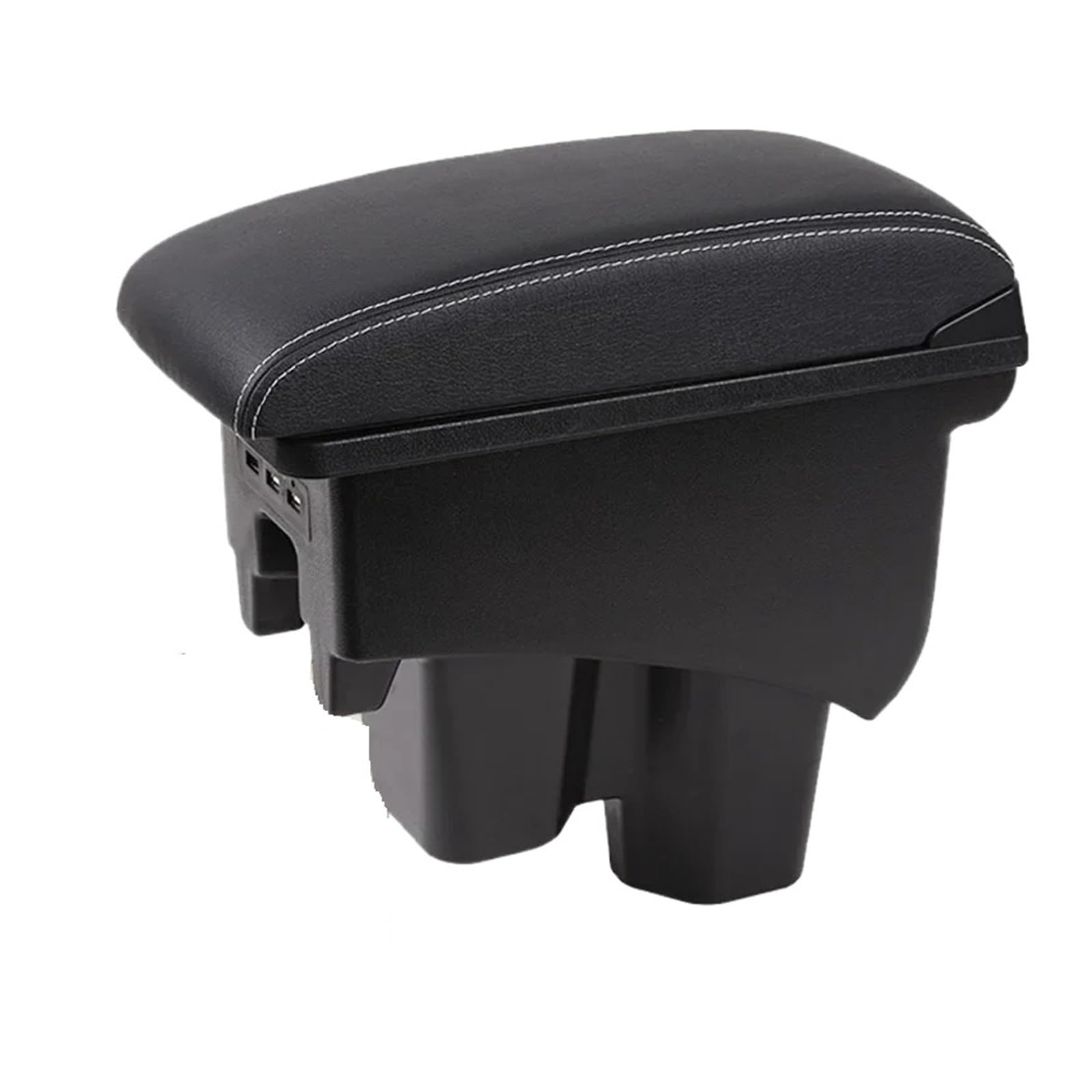 UDHQAJC For City 2012-2018 Car Armrest Heighten Double Layer Storage Box Retrofit Accessories With USB Car Centre Console Armrest Box