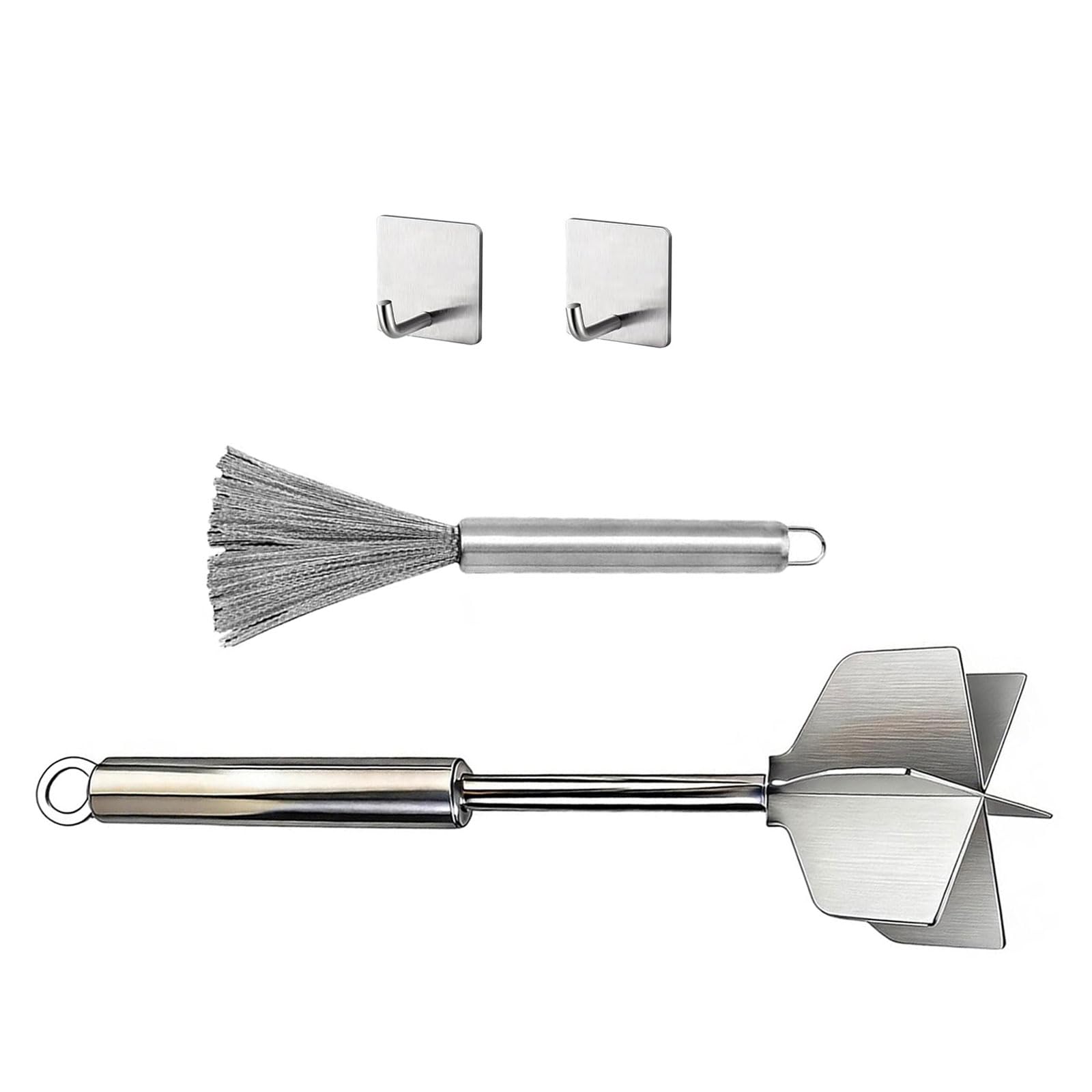 BWANGIAO 6 Stainless Steel Meat Grinder Manual Hand Crank Mincer Meat Masher for Beef Chicken Vegetables and Potatoes
