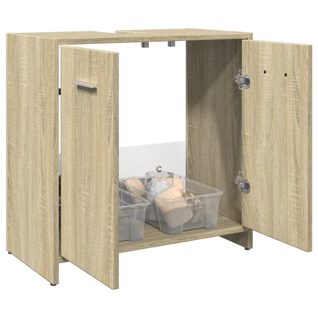 Muebles de baño de alta resistencia en madera de ingeniería roble Sonoma