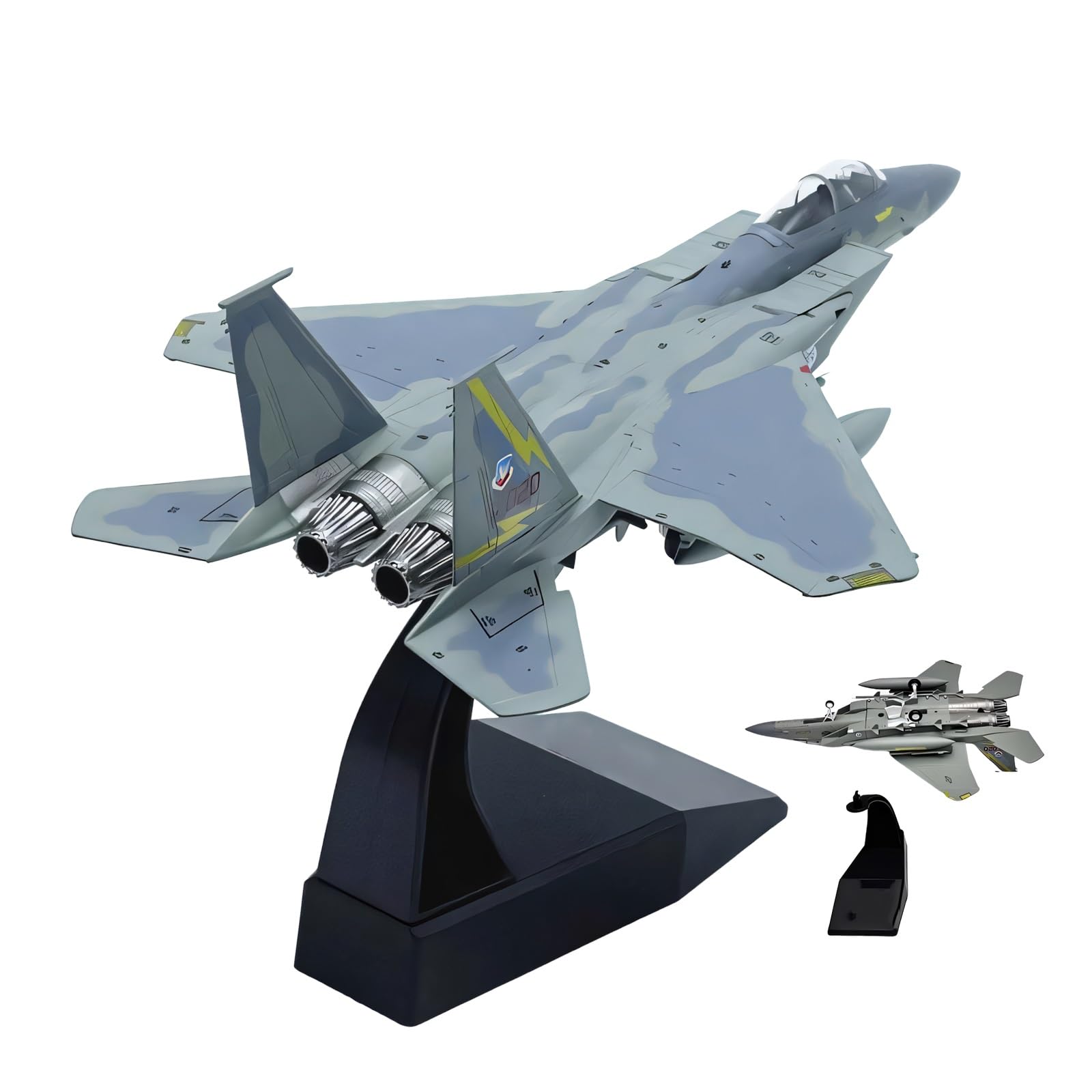 Modello aereo caccia F-15A metallo pressofuso scala 1:100 della USA Air Aereo militare collezione altamente dettagliato con supporto espositivo, perfetto for scrivania dell'ufficio