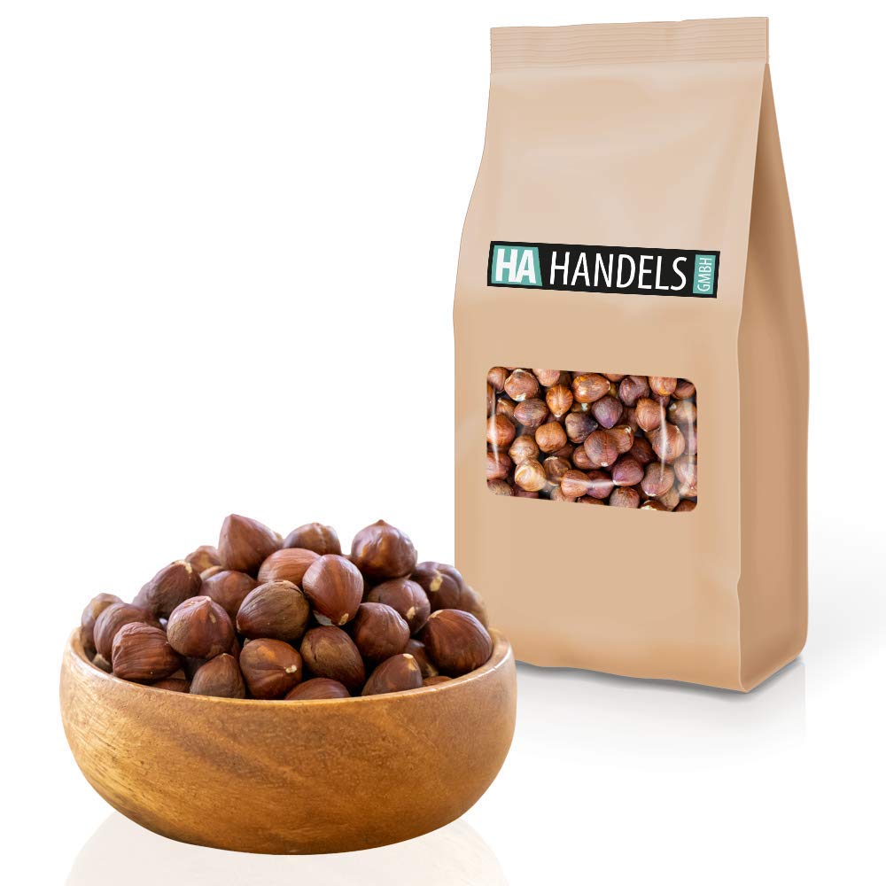 Haselnüsse ganz naturbelassen mit Haut ohne Schale roh unbehandelt ungeröstet Rohkost zum Backen ungesalzen wiederverschließbare Verpackung 1kg - 5kg (2,5kg)