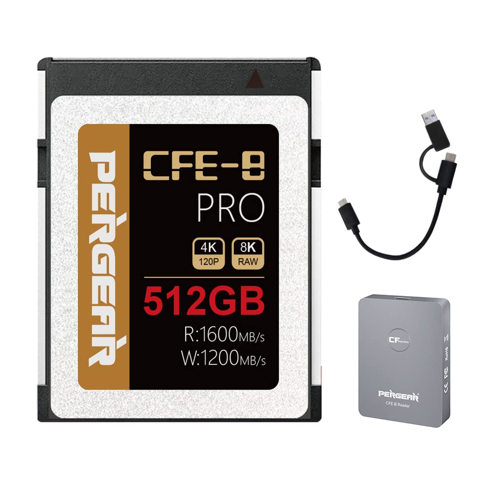 PERGEAR CFE Type-B Memory Card up to 1600MB/s Stable Stream Speed for Photos, 4K 120P 8K RAW Video, 