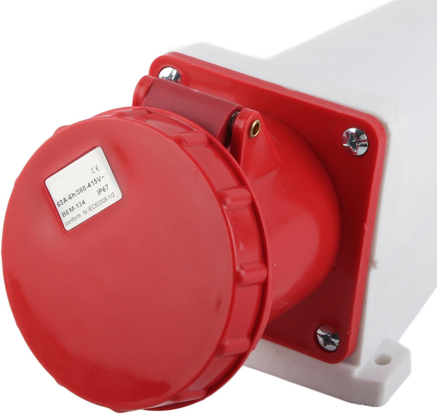 Industrial Connector 3P E 63A IP67 Waterproof IK07 Collision Resistant Electrical Cord 380 415V Plug