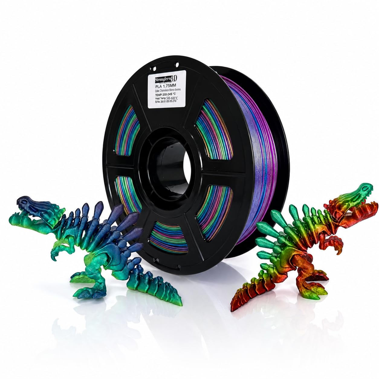 Silk Rainbow PLA Filament - Stunning Color Change Prints -18
