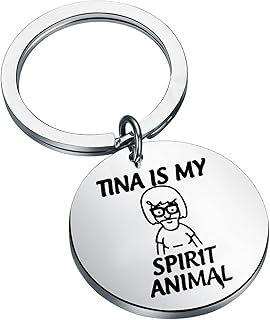 Burgers TV Show Keychain Tina Fans Gift Tina Is My Spirit Animal Jewelry Keychain Tina Lover Gift for Friend Family