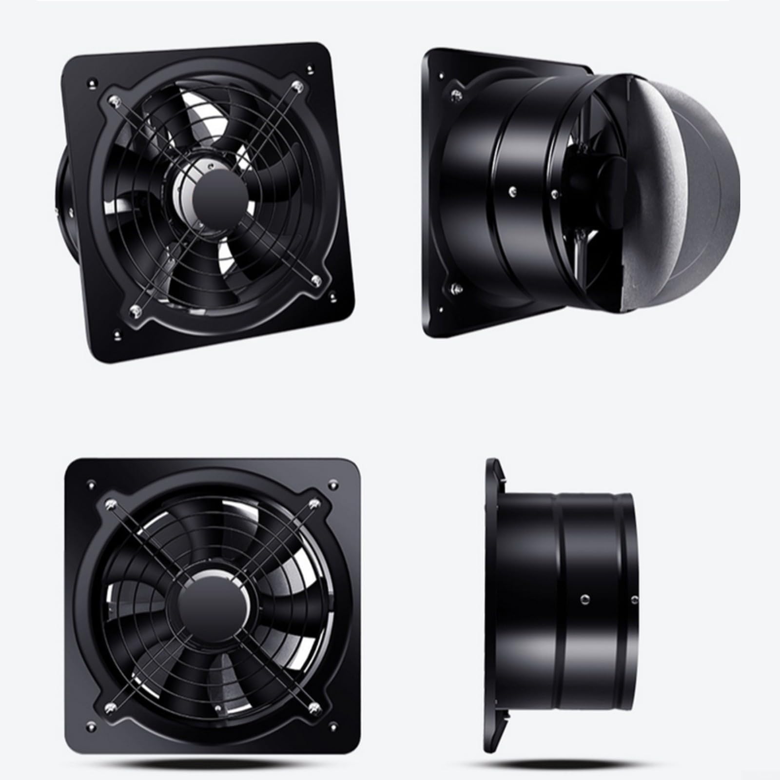 HpLive Ventilador de escape montado en la pared de 4 pulgadas, extractor de ventilación industrial, ventilador de aire de escape axial, ventilador de garaje para el hogar, cocina, baño, garaje,
