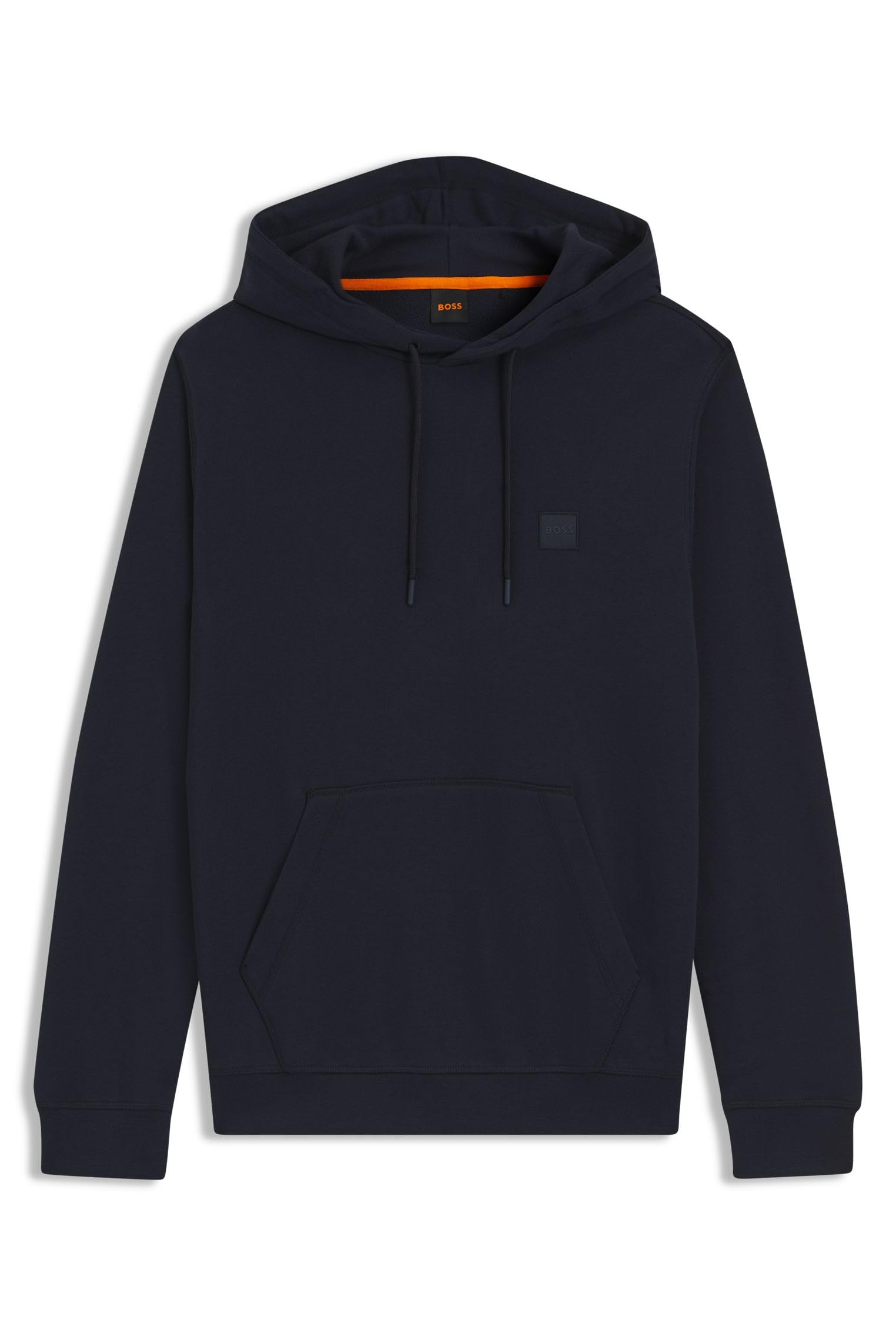 BOSS Mens Wetalk Regular-fit hoodie in cotton terry with logo patch