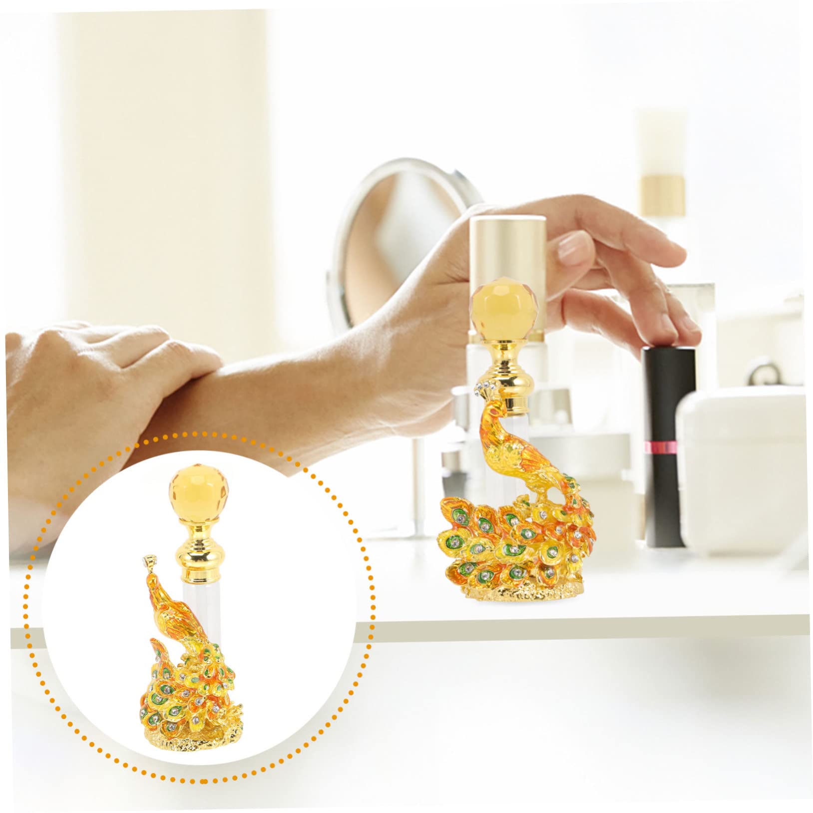 minkissy 2piezas Botella De Perfume Vacía Retro Recargable Diseño Chic Frasco Decorativo y Hermético Para Almacenamiento De Perfume y Efecto Sellado Excelente Uso Práctico y Elegante