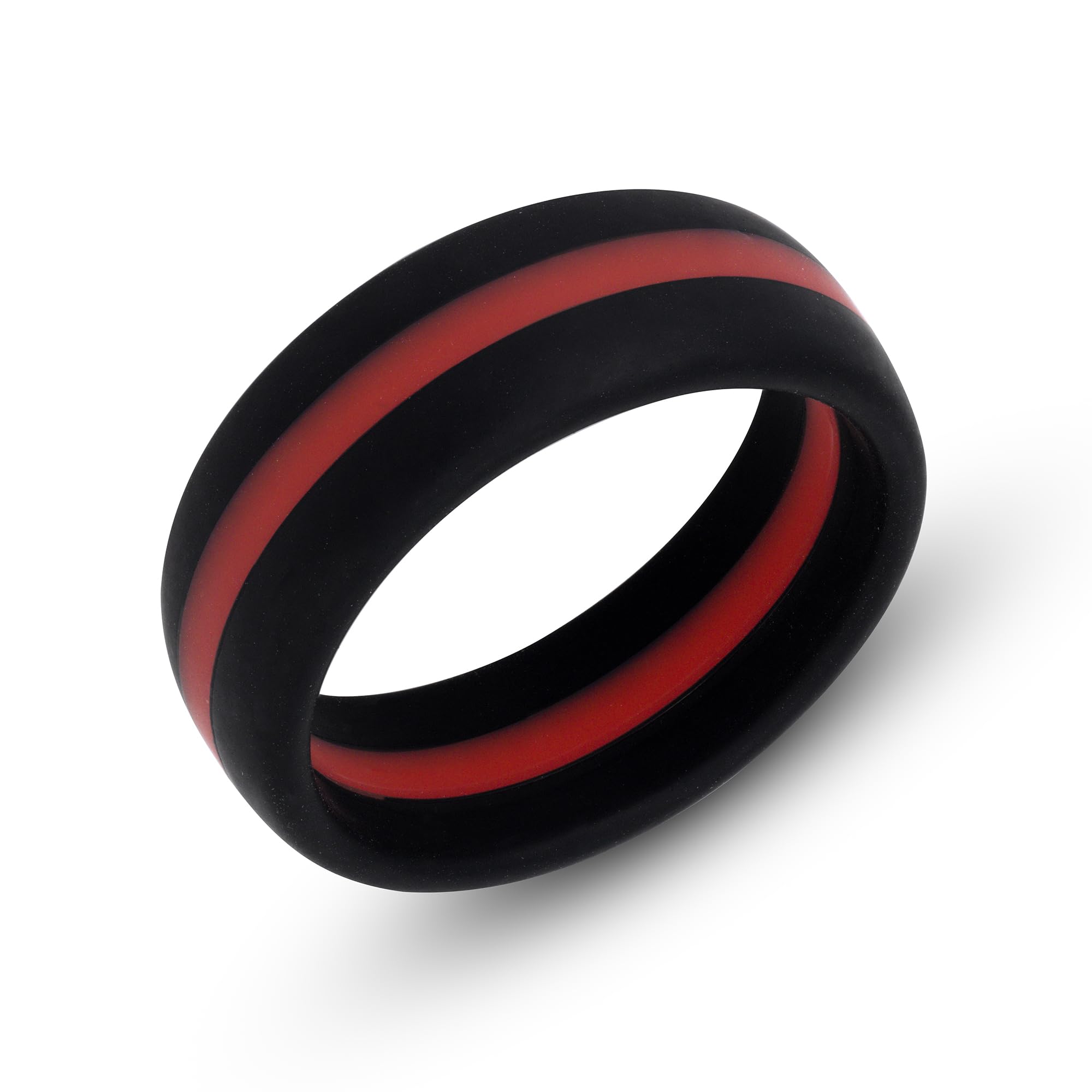 DYNOFIT Silicone Ring - Comfortable 4 Piece Set of Mens Wedding Band - Durable, Flexible Rings for Men - Perfect for Active Men, Blue Collar Workers, First Responders (12)