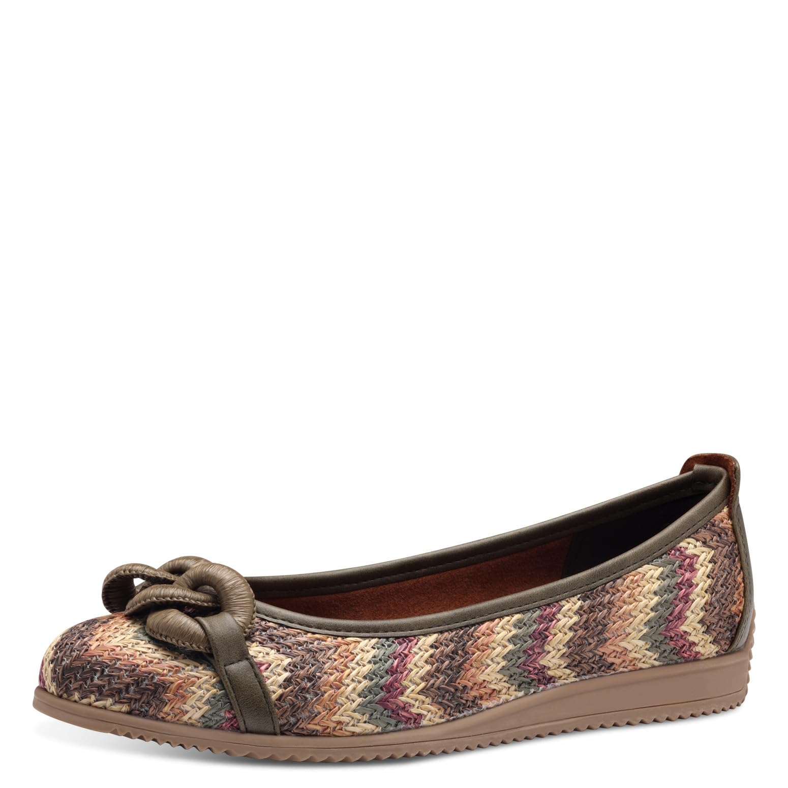 MARCO TOZZI Women's Damen Ballerinas 2-22121-44 Ballet Flat, Khaki, 3.5 UK