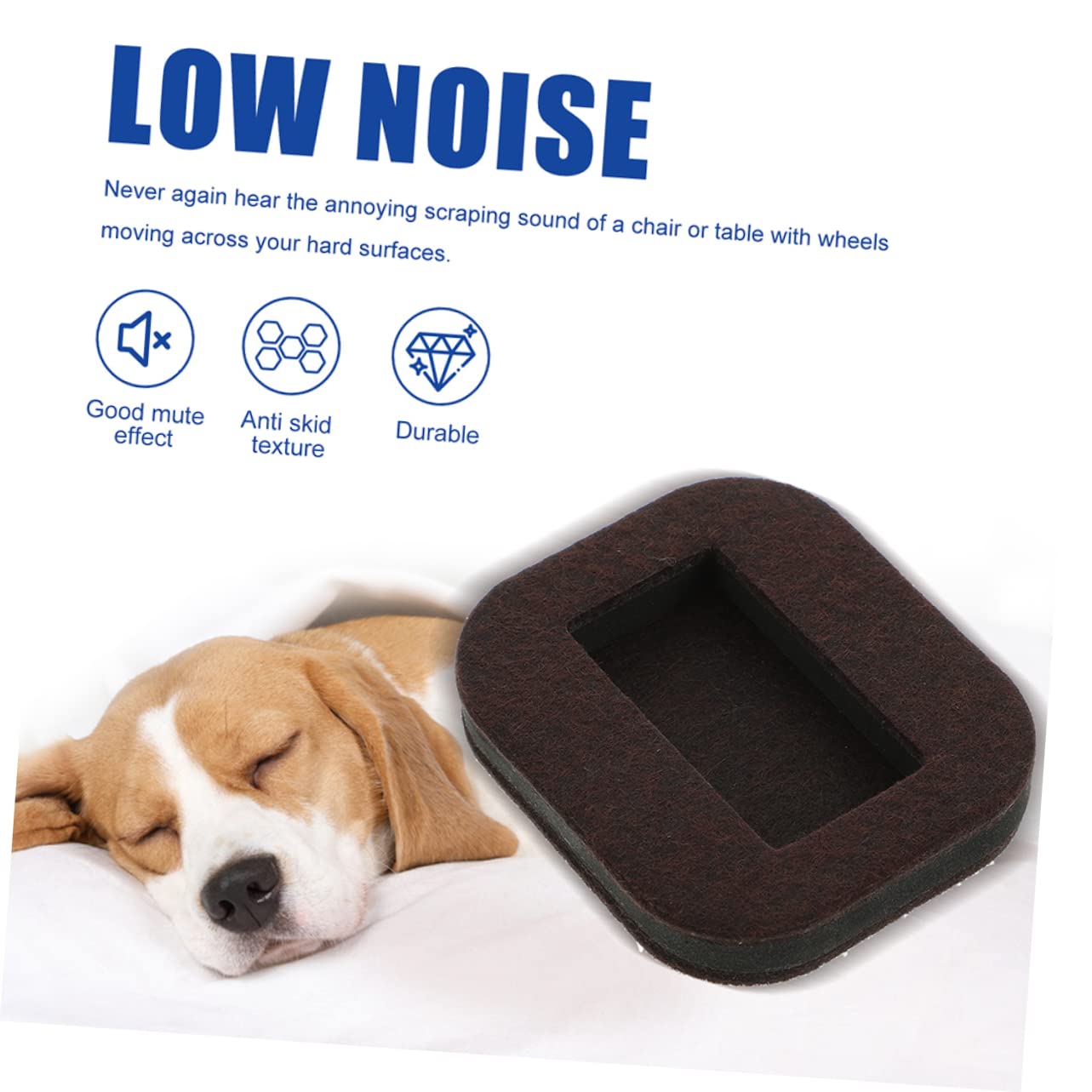 UKCOCO 30piezas Fieltro Antideslizante para Patas De Muebles De Suelo para Sillas y Mesas Copas para Ruedas De Sillas Cuadradas y Resistentes para Pisos De Dura