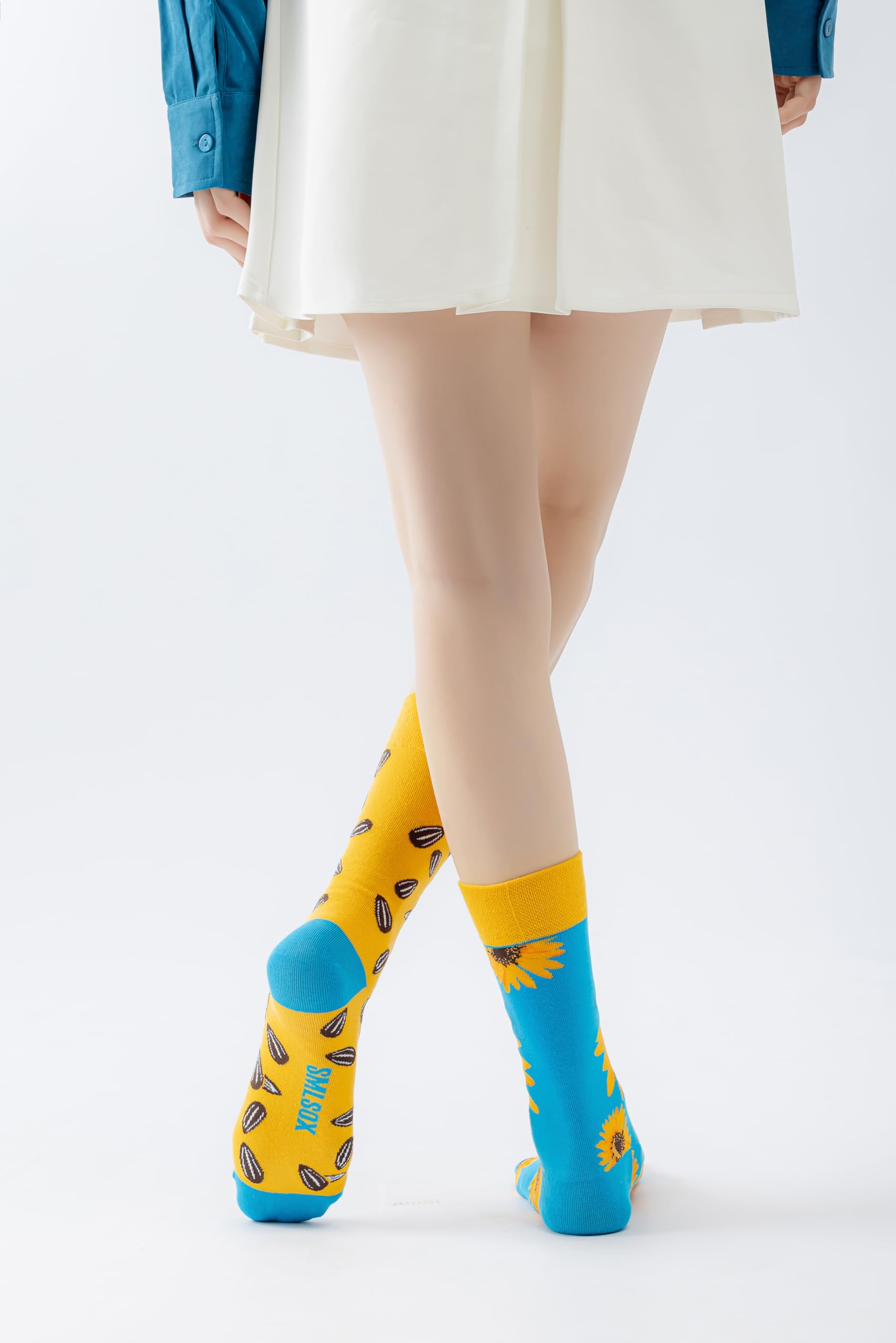 Calcetines Divertidos Unisex para Mujer y Hombre con Diseños Asimétricos en Par - Temas Animales, Comida, Fruta, Deporte y Arte en Algodón - Ideal para Regalos — view 3