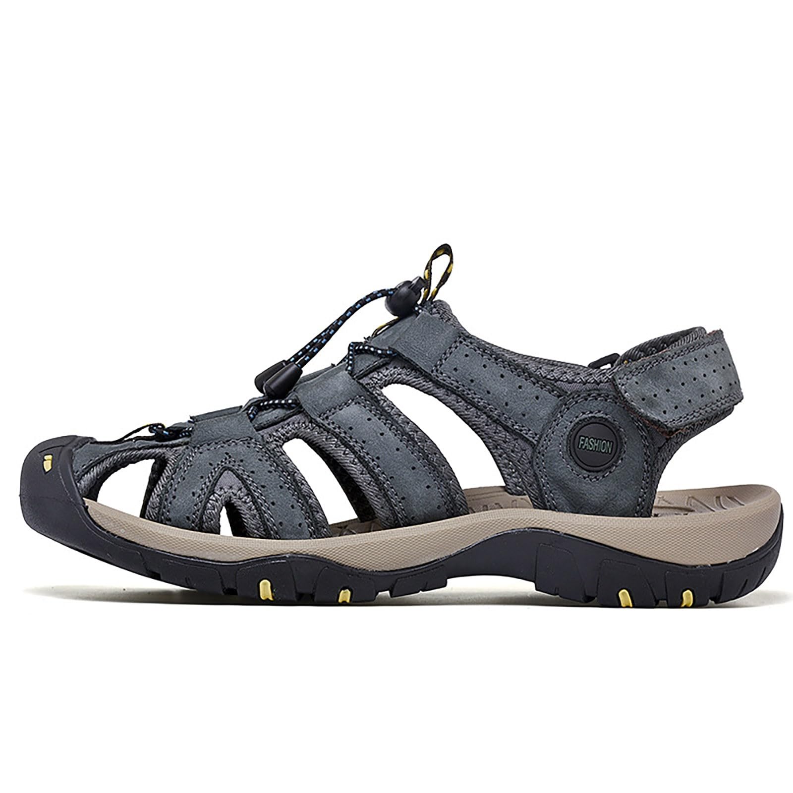 Sandales de randonnée pour homme avec semelle intérieure - Sandales de trekking pour homme - Imperméables - Sandales d'été antidérapantes réglables - Chaussures d'été confortables