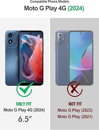 Miniatura 2 de Poetic Guardian - Funda para Motorola Moto G Play 4G (2024), probada contra caídas de grado militar de 20 pies, cubierta híbrida de cuerpo completo