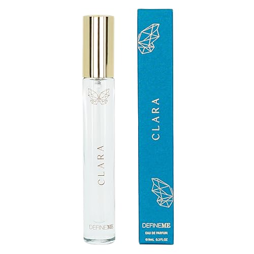 DefineMe Niebla de perfume natural, Clara, 0.3 onzas líquidas, tamaño de viaje, spray para bolso