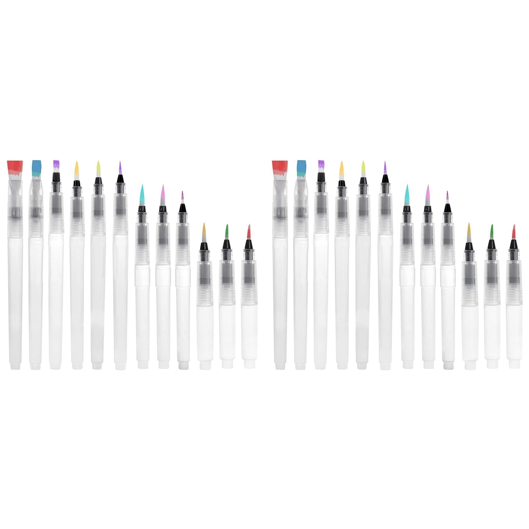 Onchdbfhuu 24 PCS Water Color Brush Pen Set, Watercolor Paint Pens, Water Color Water-Base Markers, Water Soluble Colored Pencil