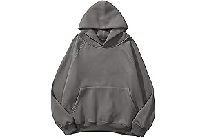 Plain Hoodies With Logo For Women - Fleece, Loose, Solid Color
