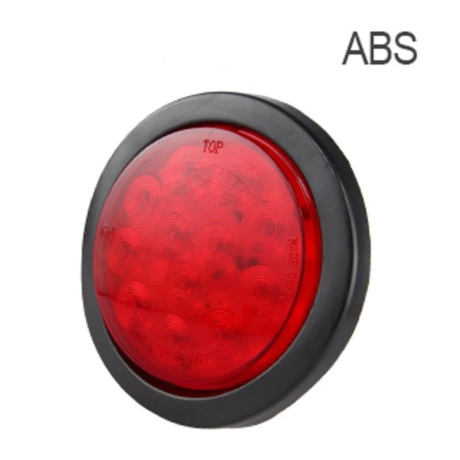 2/4 Pezzi 4 Pollici 12 LED Stop Direzione Fanale Posteriore Freno Fanale Posteriore Impermeabile Rotondo Per Camion Rimorchio Fari Posteriori(4pcs Smoked Shell)