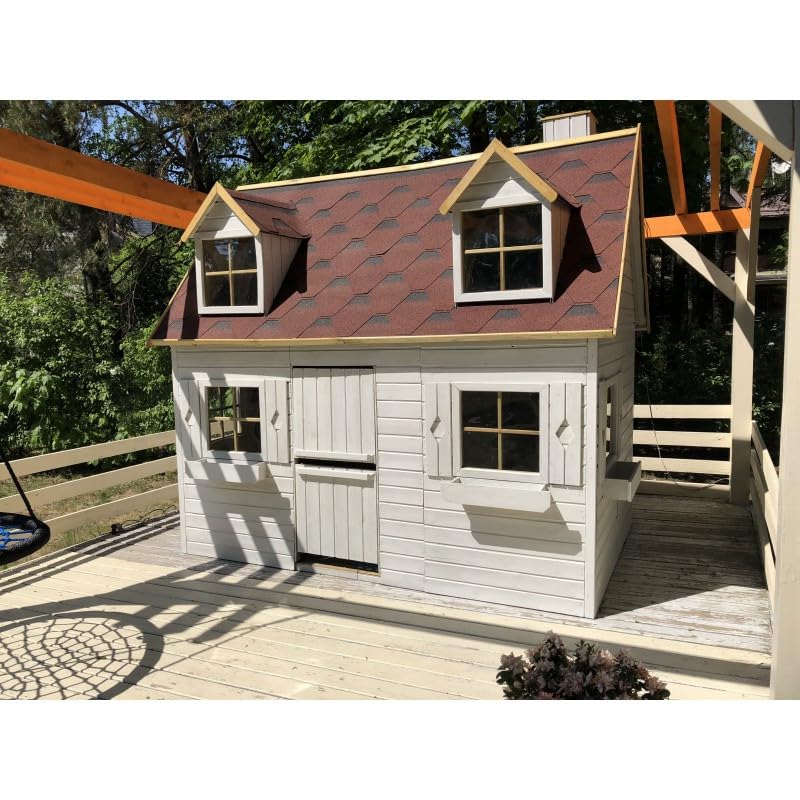Casetta da giardino per bambini in legno "Sofia" 157x248x218 cm.
