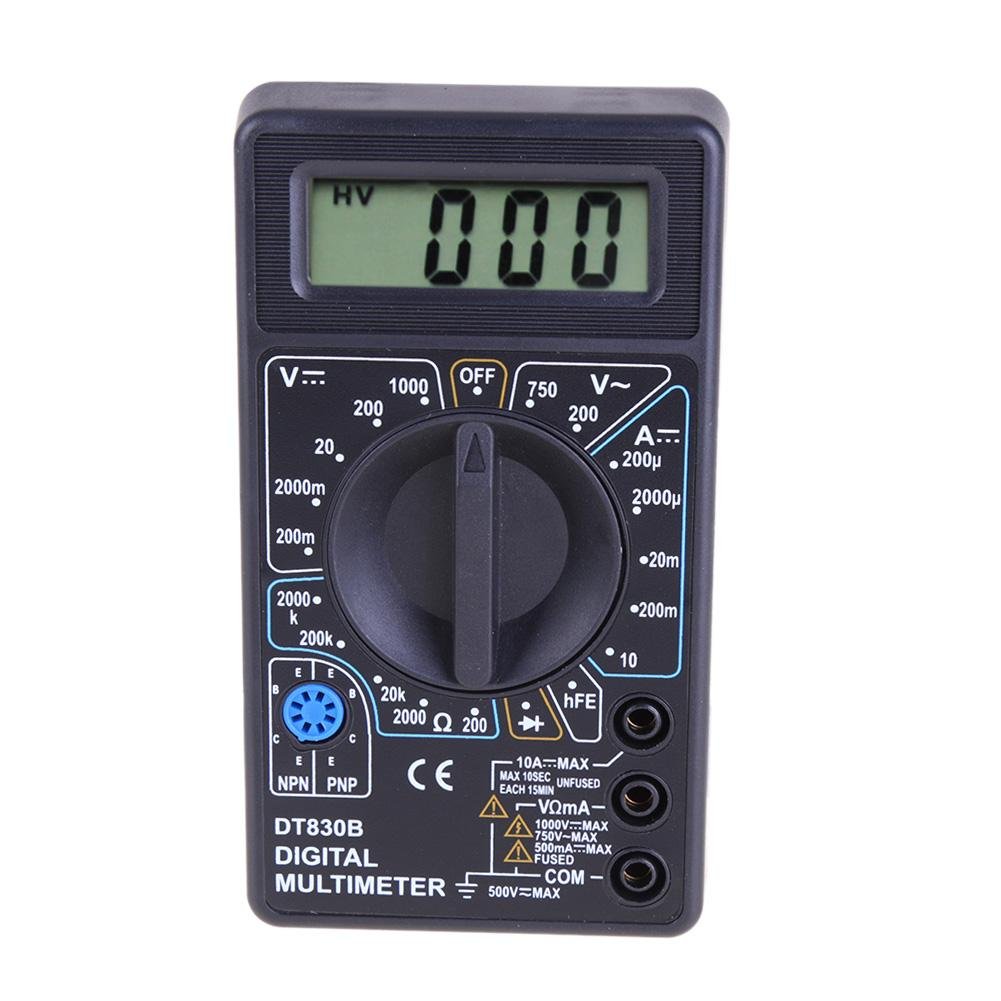 DT-830B LCD Digital Multimeter, AC/DC 750/1000V Amp Volt Ohm Tester Meter, Digital Multimeter Tester Reader