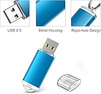 Vista 2 de Pen drive, memoria flash USB 2.0, paquete de 10 unidades., Azul 8g