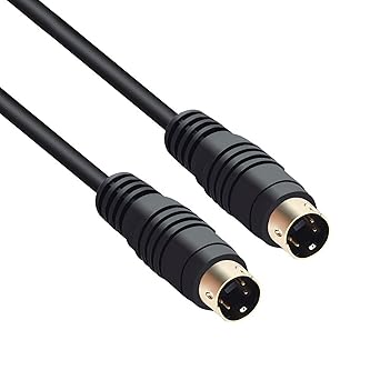 VANTIYAUS S-Video Cable 1.5m/5Ft Din 4-Pin Male to Male Gold Plated Connector for Home Theater, DSS receivers,Player Camcorders Transfer Video to TV or Monitor Connection Cable