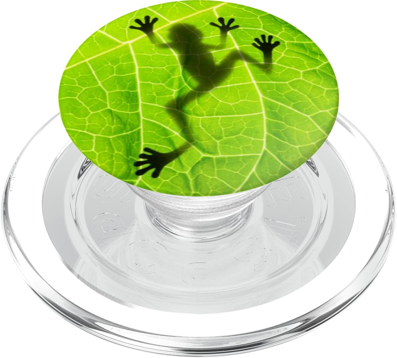 Frog Shadow on Leaf PopSockets PopGrip for MagSafe