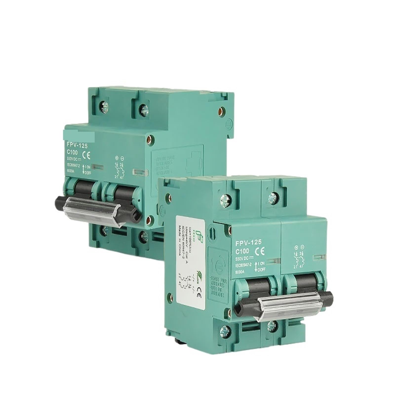 Disjoncteur photovoltaïque 2P DC 800V 80A rail din interrupteur sectionneur solaire