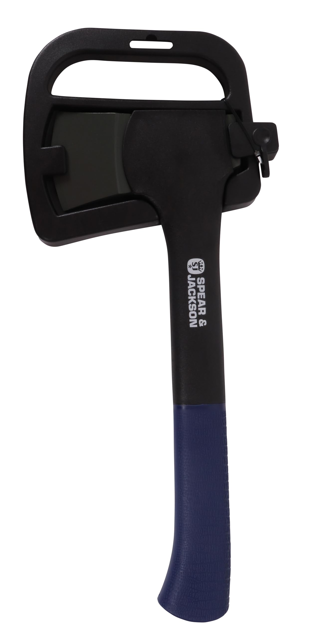Spear & Jackson Hachette bimatière 600 g Tête Acier Carbone trempé Manche Fibre de Verre Nylon Étui Protection