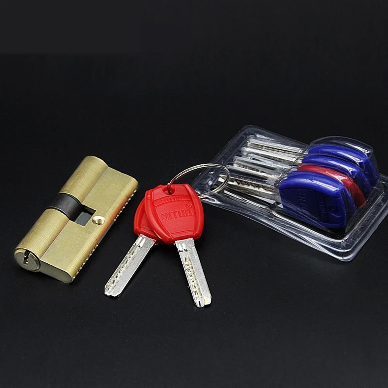 Cylindre de serrure en laiton 80mm haute sécurité avec 7 clés pour porte