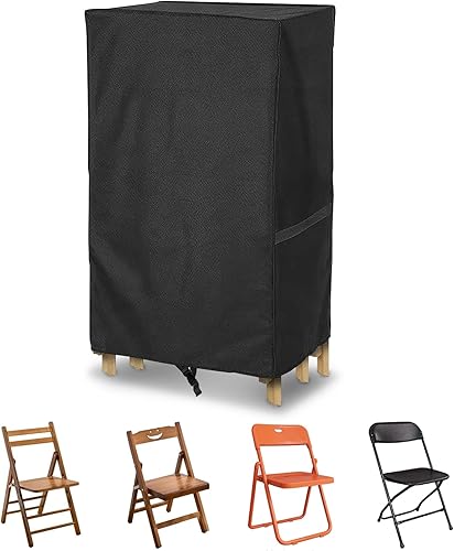 AKEfit Bolsa de almacenamiento para silla plegable, 600 fundas de silla plegables impermeables para sillas plegables de plástico, resina y madera