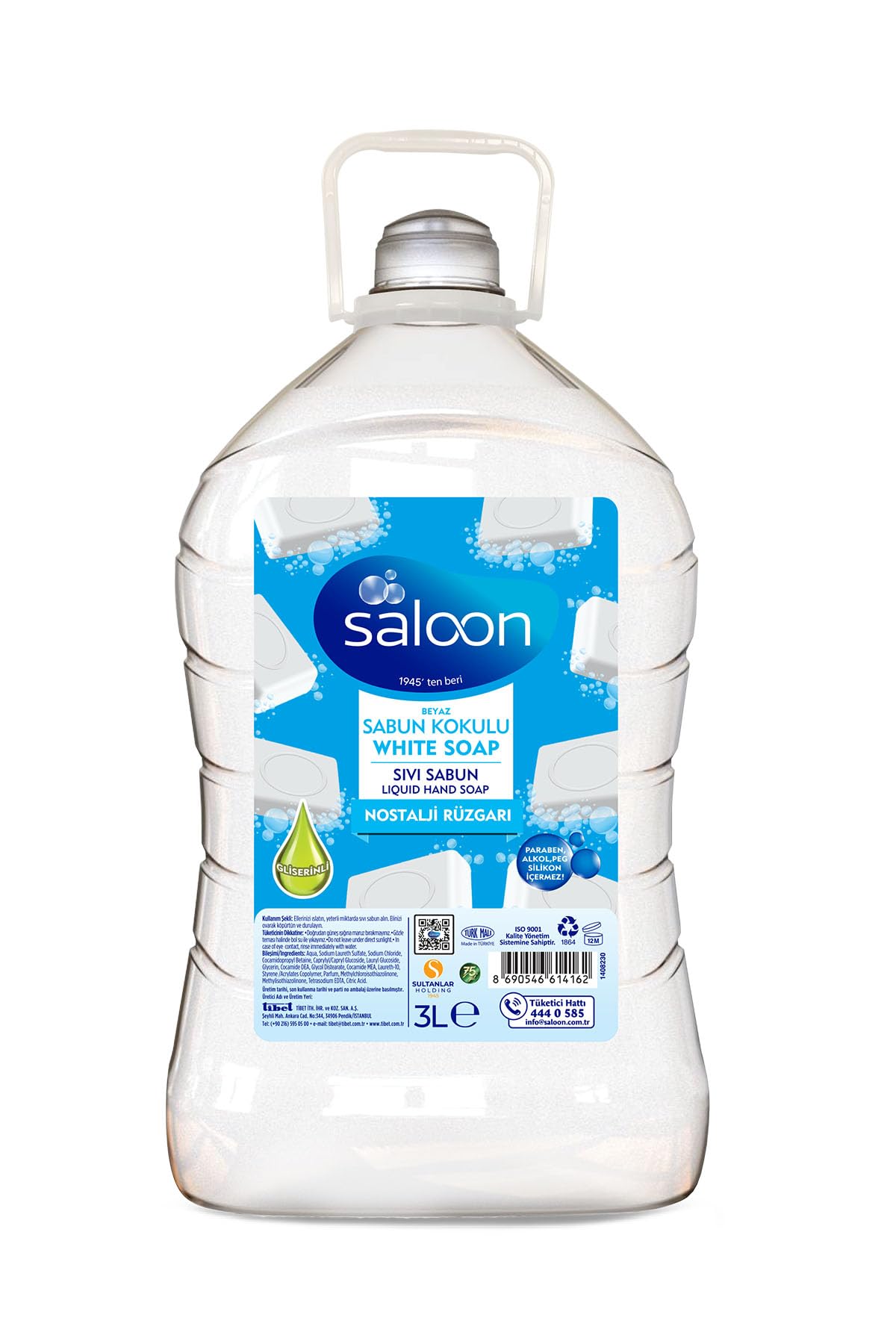 SALOON Sivi Sabun Beyaz Sabun Kokulu 3 L
