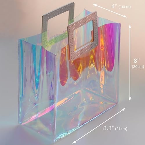 Miniatura 3 de VUOJUR Bolsa de regalo holográfica con papel de seda, bolsa de regalo reutilizable de cumpleaños para niños, mujeres, niñas, despedida de soltera,
