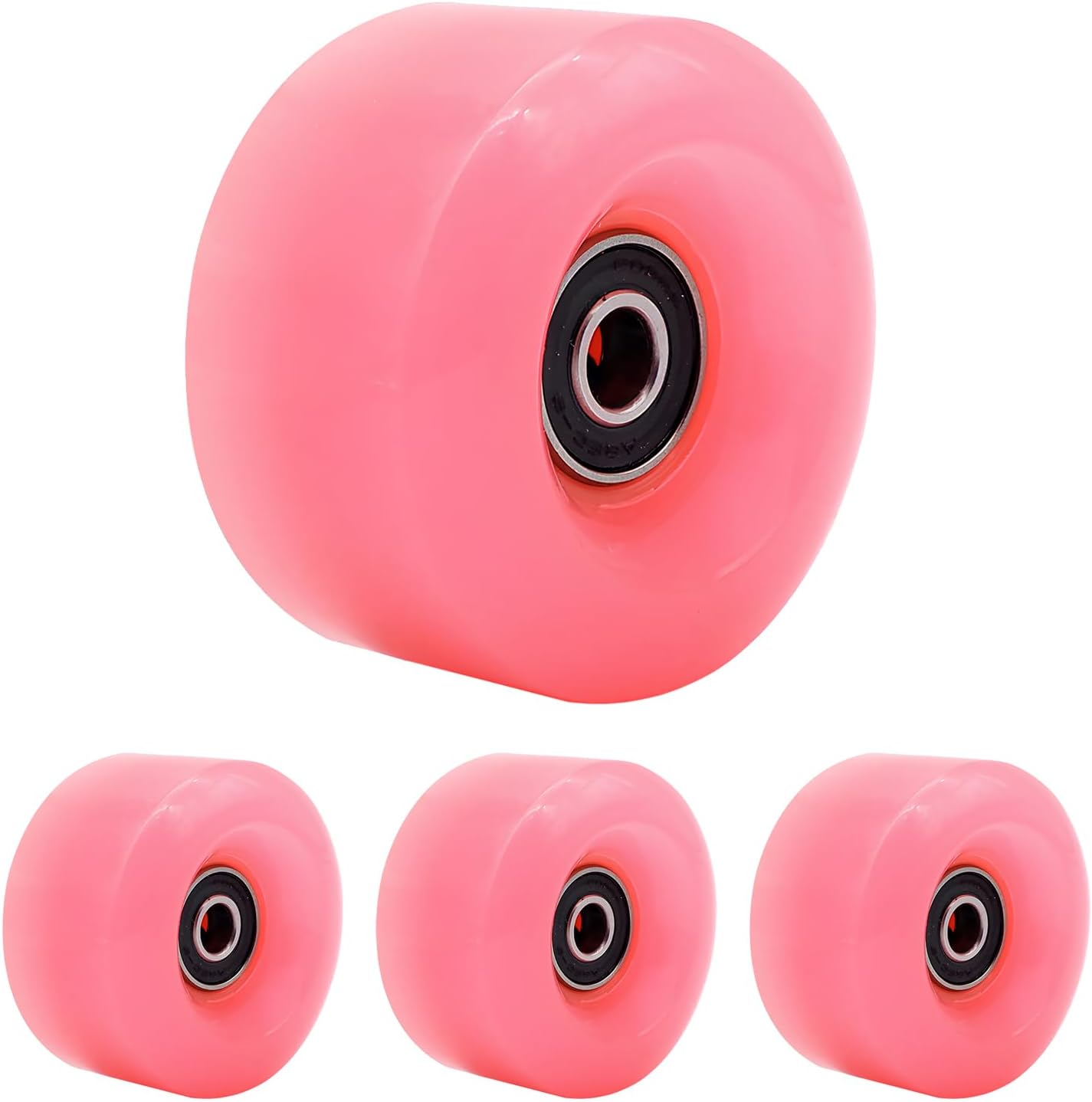 Skate Wheels Replacement, Quad Roller Skate Wheels with Bearings, 58X32mm 82A Roller Skate Wheels Skateboard Wheels PU Wear-Resistant Wheels Roller Skates Accessories