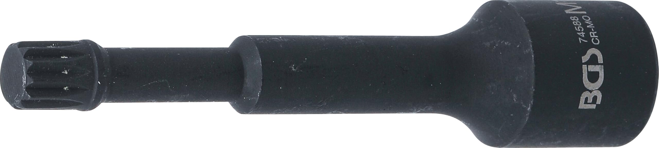 Bgs Diy 74588 | Special Impact Bit Socket | Length 115 Mm | 12.5 Mm (1/2") Drive | Spline (For Xzn) M12 | For Vag
