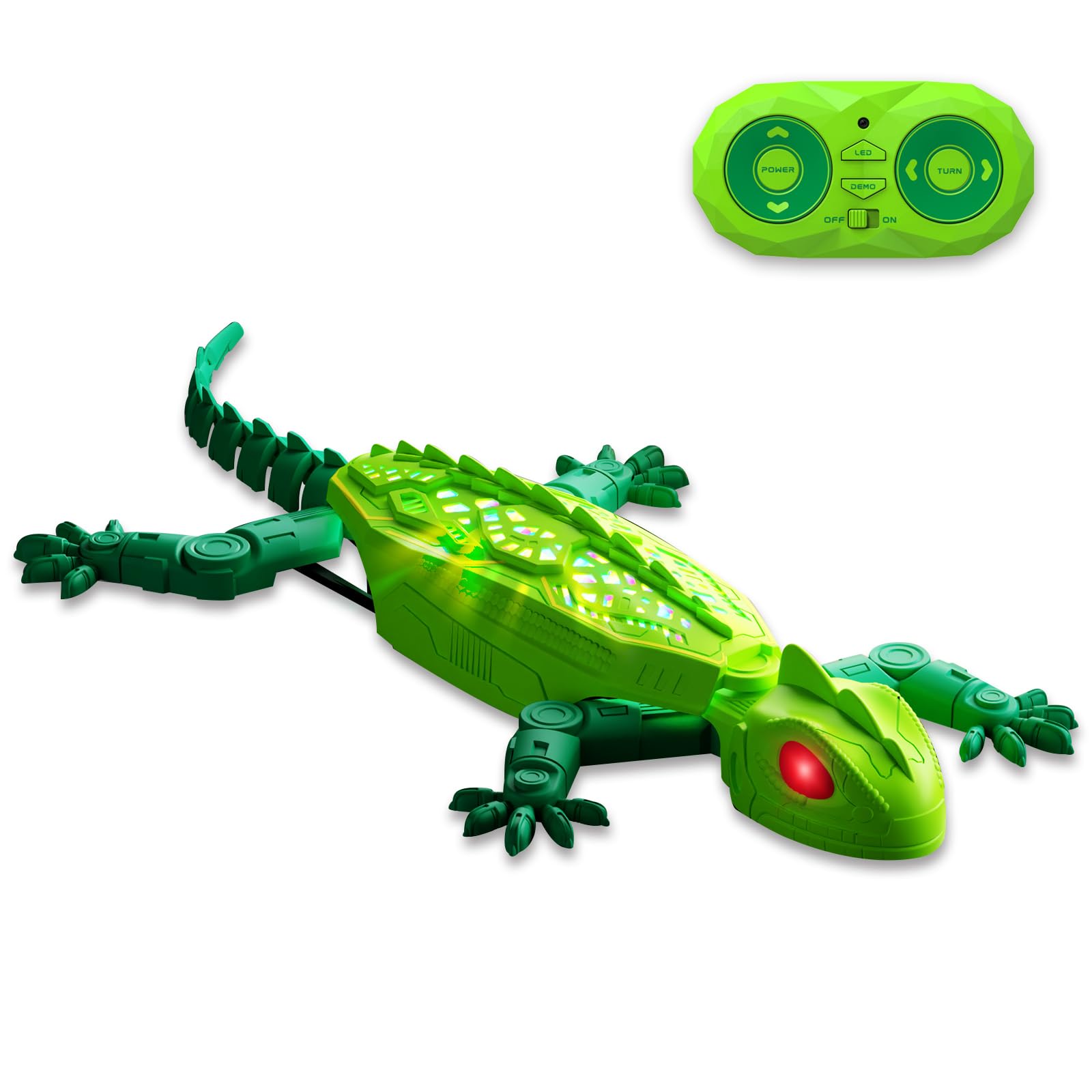CHEELBORSI Wall Crawler Gecko Remote Control Car, Climbing Monster Car RC Robot Lizard Toy with LED, Birthday for Kids Boys Girls 3 4 5 6 7 8 9 10+