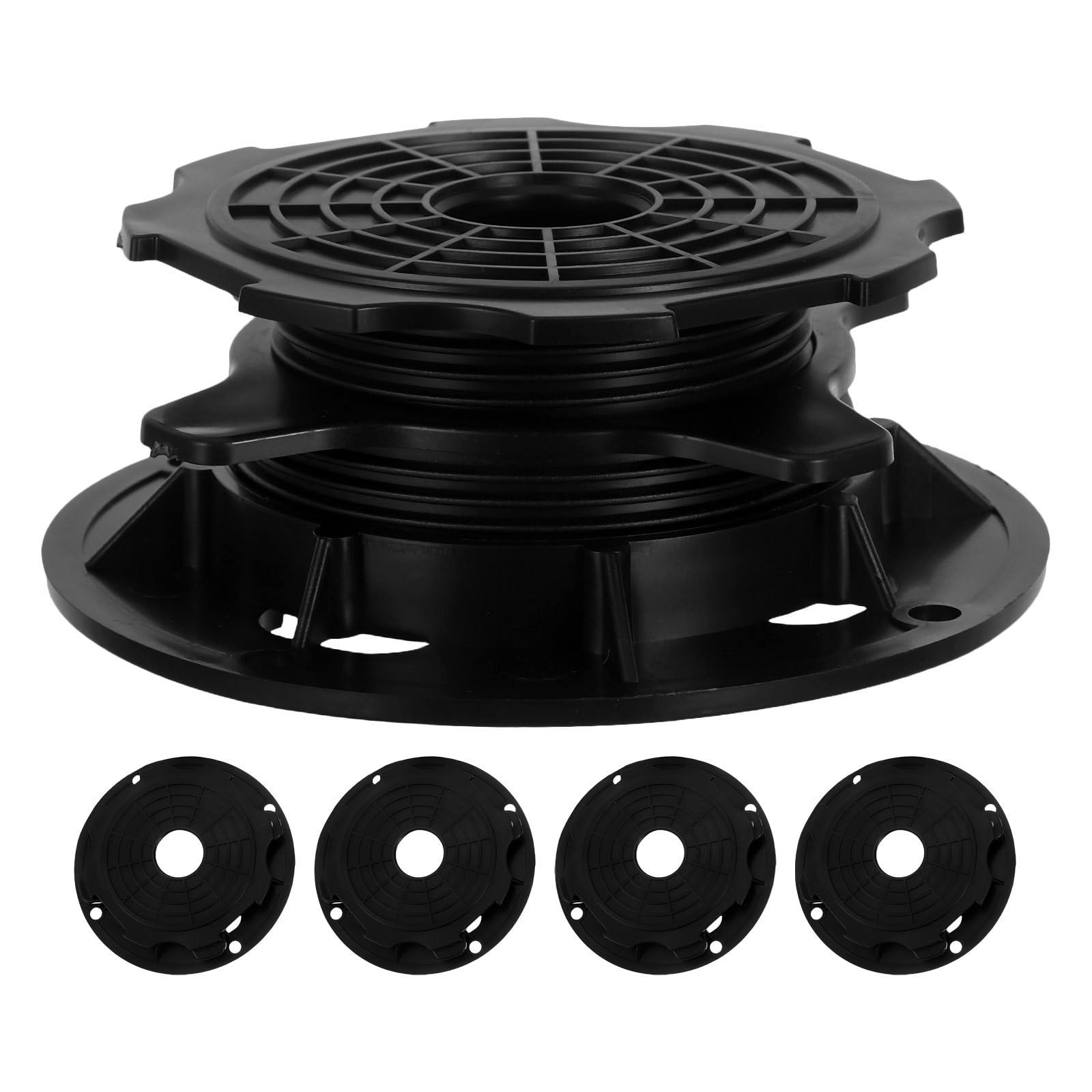 Soporte para suelo ajustable que elimina desniveles en tarimas y salas de máquinas 5 ud