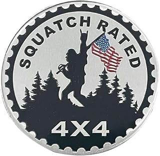 3D Metal 'Squatch Badge Rated' 4x4 Exterior Emblem Decal