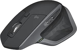 Logitech MX Master 2S Wireless Mouse - Hyper-Fast Scrolling, Ergonomic, Rechargeable, Control 3 Computers, Graphite