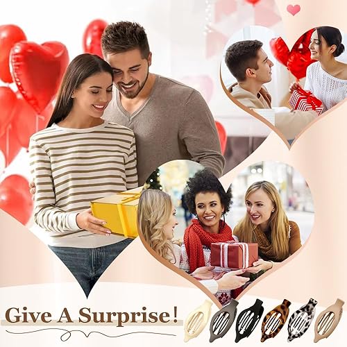 Miniatura 8 de Pinzas planas para el cabello para mujer, pinzas planas y pinzas de pelo con pico de pato para cabello grueso o fino, agarre antideslizante,